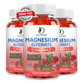 LUCNVEM Sugar Free Magnesium Glycinate Gummies – 60 Raspberry Gummies (3 Pack)