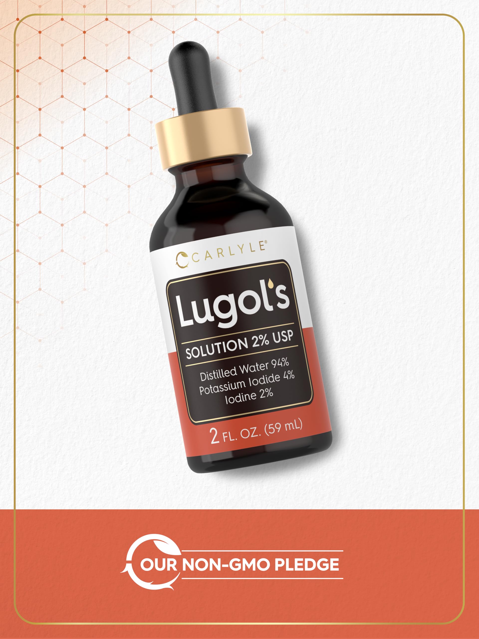 Carlyle Lugols Iodine 2% 2 fl oz | Potassium Iodide and Iodine Solution Drops
