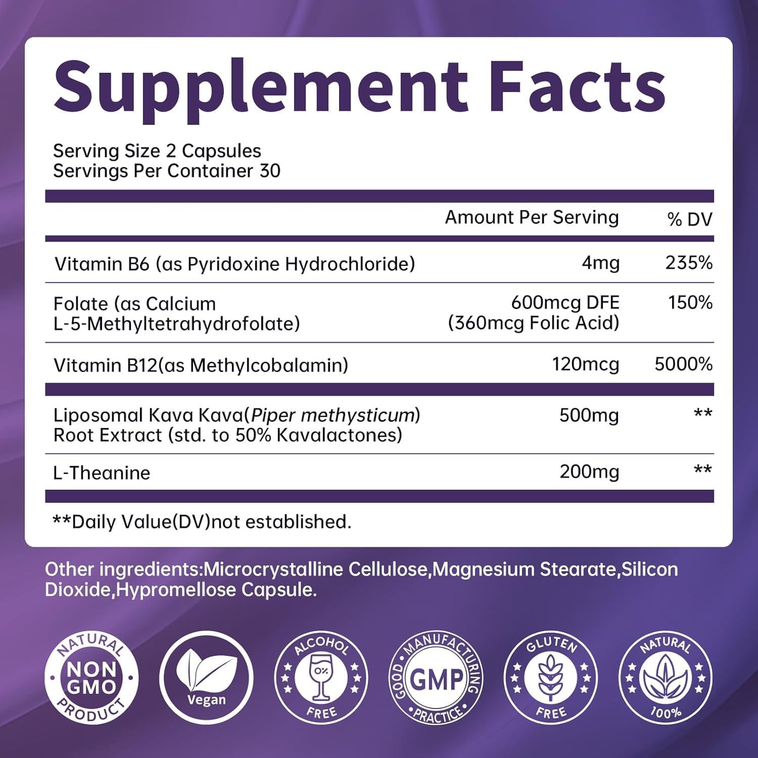 Lukaree Kava Kava Root Extract Liposomal Capsules with L-Theanine – 2 Pack