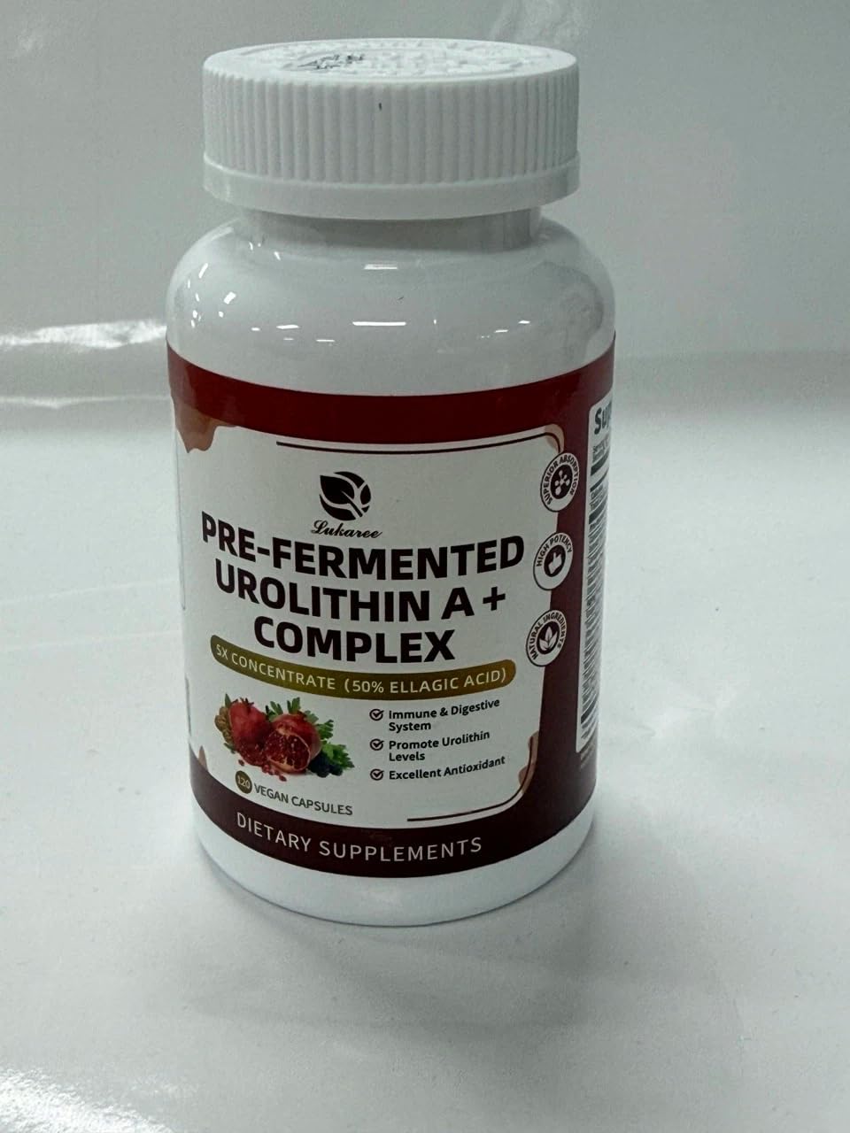 Lukaree Urolithin A+ Complex Supplement, 120 Count