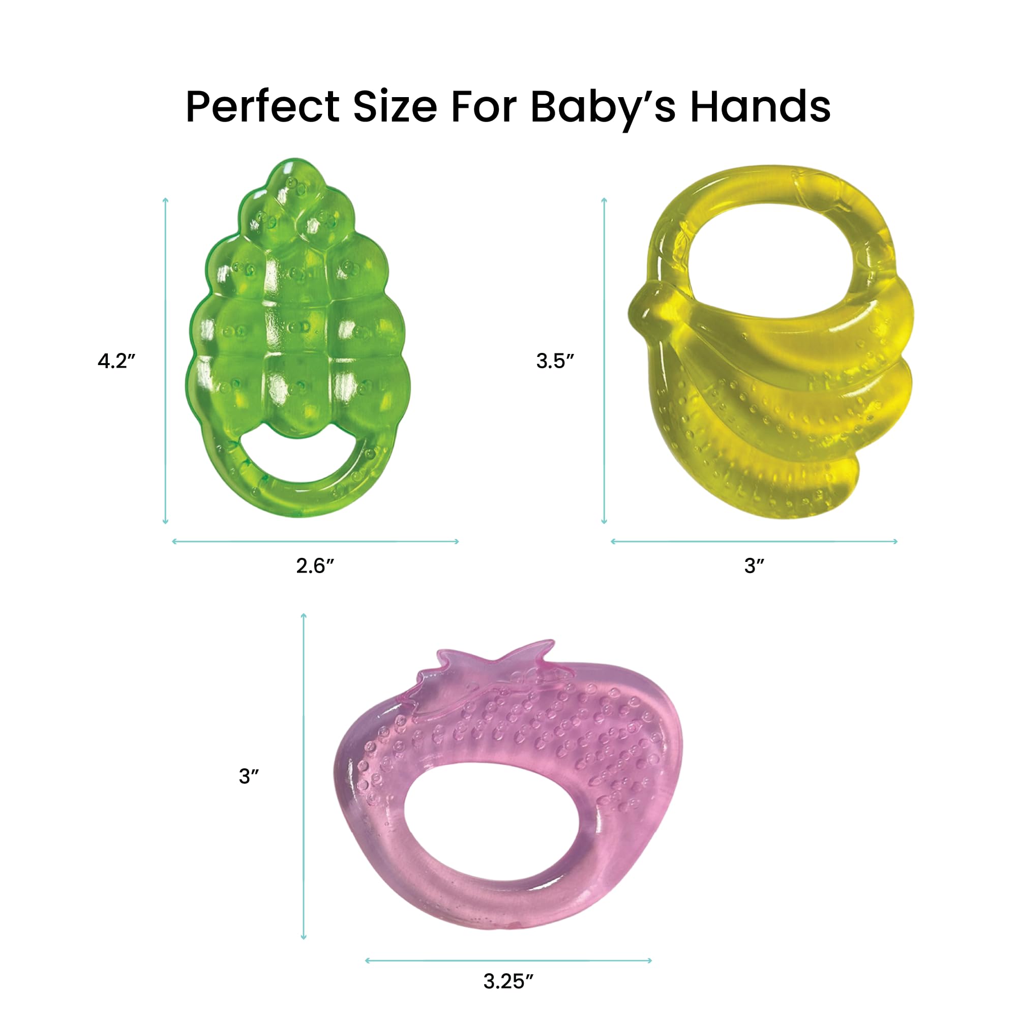 Lulyboo Water Teethers Animal – BPA-Free, Chillable Teething Toys for Babies 3+ Months
