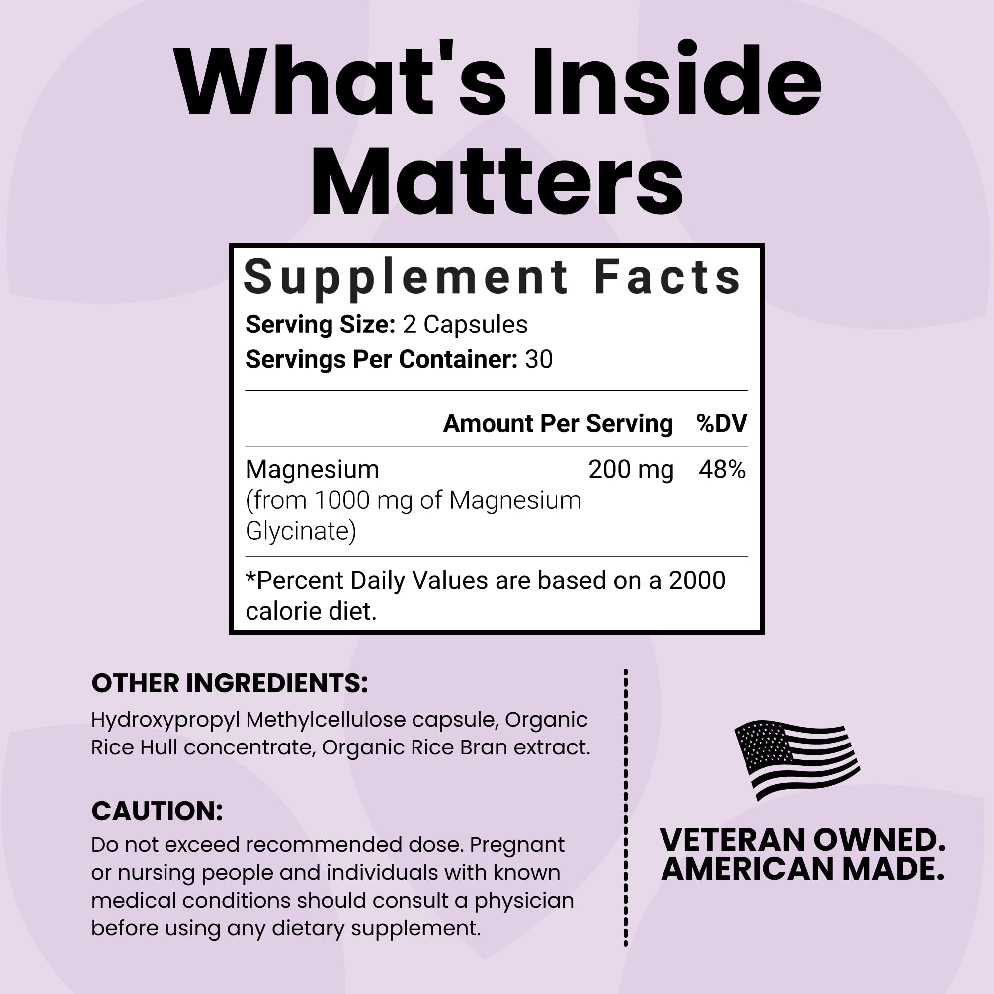 Luma Nutrition Magnesium Glycinate 1000mg | 60 Veggie Capsules