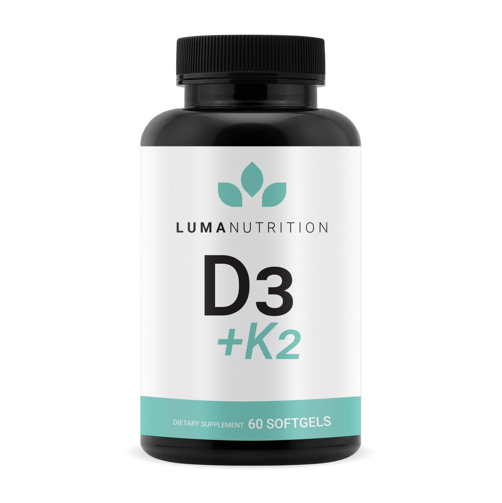 Luma Nutrition D3 + K2 10000 IU – Bone & Heart Health (60 Softgels)