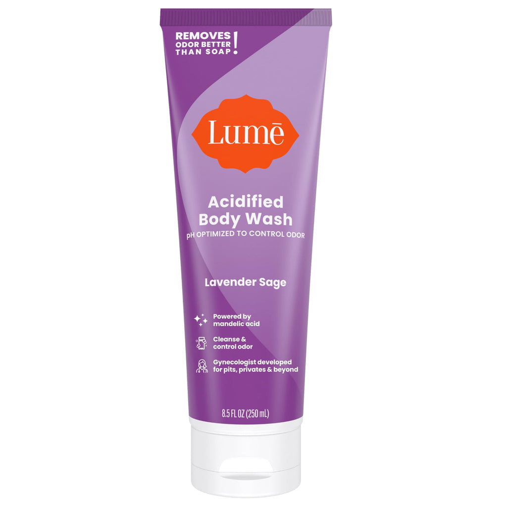 Lume Acidified Body Wash - 24-Hour Odor Control | Lavender Sage, SLS & Paraben Free