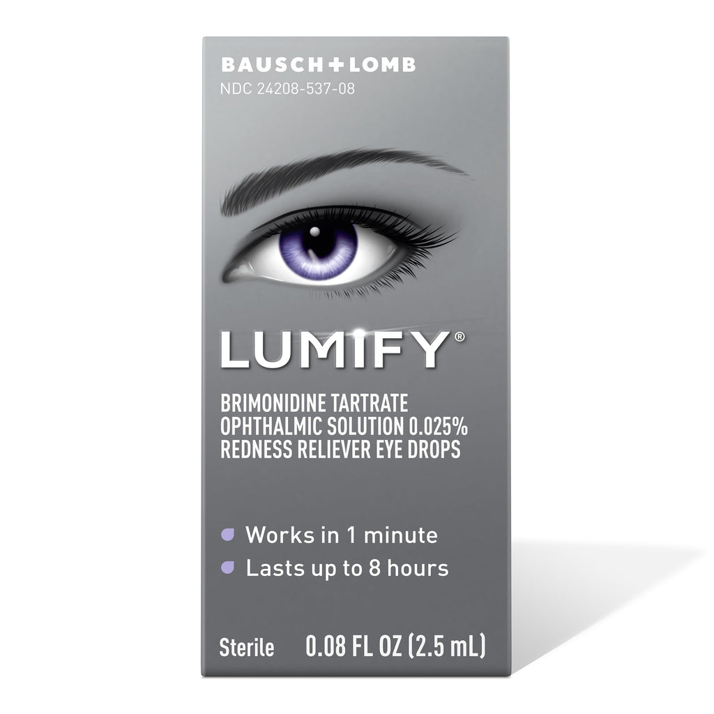Lumify Redness Reliever Eye Drops 0.08 fl oz (2.5 mL) Pack of 6 | Bausch + Lomb