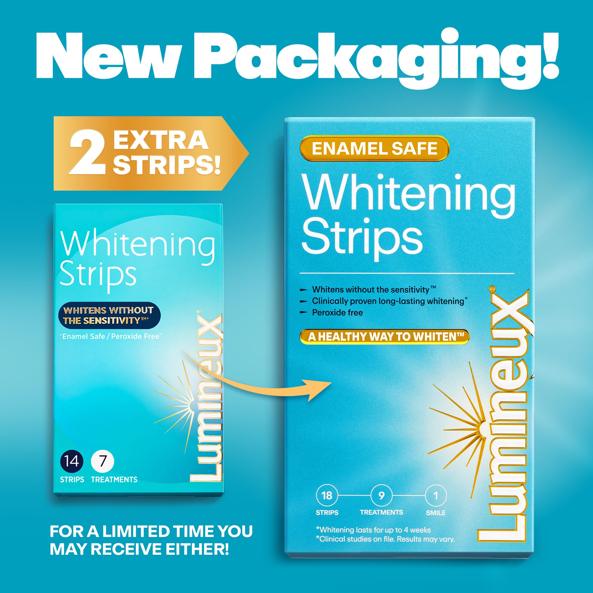 Lumineux Peroxide-Free Whitening Kit | 7 Treatments + Mouthwash, Toothpaste & Bamboo Brush