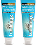 Lumineux Teeth Whitening Toothpaste 2 Pack – Peroxide Free, Enamel Safe, Fluoride Free, No Alcohol | Dentist Formulated 3.75 Oz
