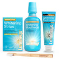 Lumineux Peroxide-Free Whitening Kit | 7 Treatments + Mouthwash, Toothpaste & Bamboo Brush
