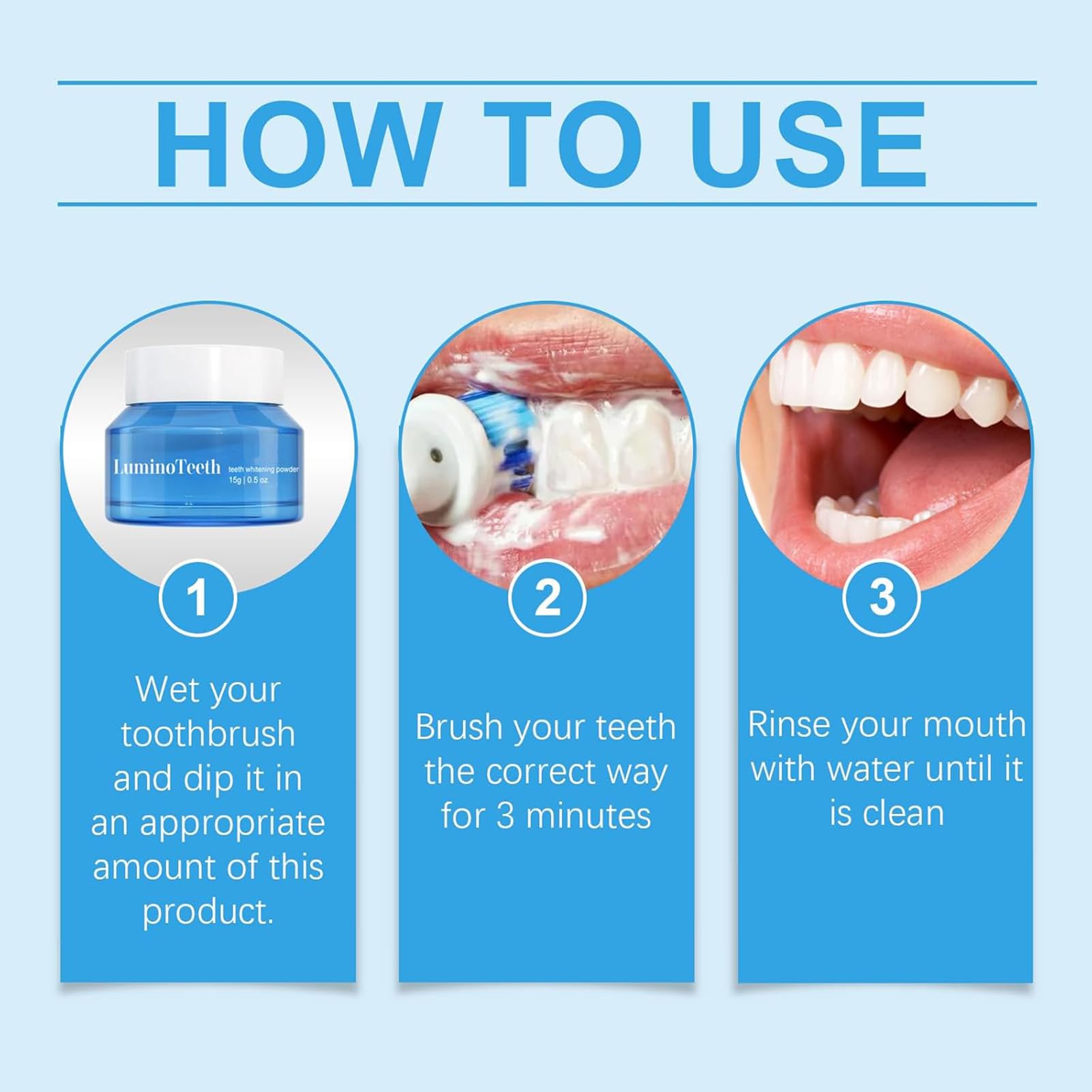 Lumino Teeth™ Teeth Whitening Deluxe Powder | Natural Whitener | Breath Freshness | Fluoride-Free