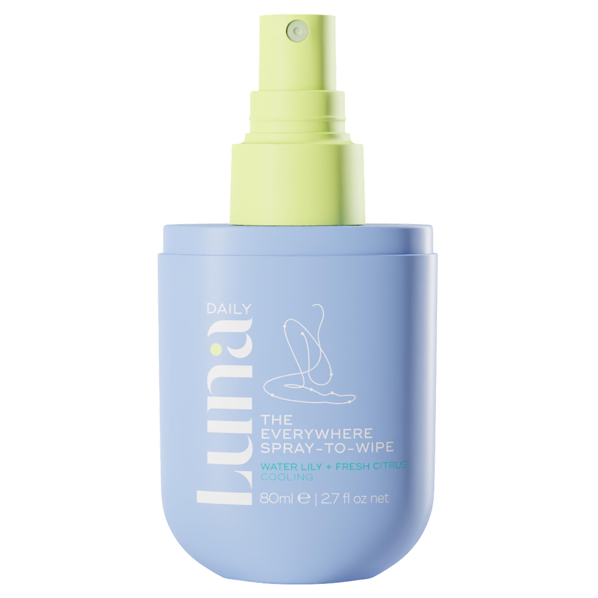 Luna Daily The Everywhere Spray-To-Wipe: Cooling Body Mist & pH-Balanced Feminine Care (80ml)