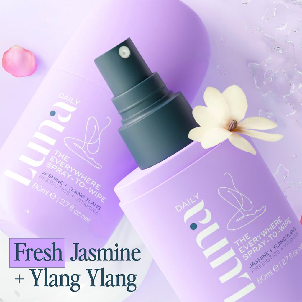 Luna Daily The Everywhere Spray-To-Wipe - Fresh Jasmine + Ylang Ylang | 80ml
