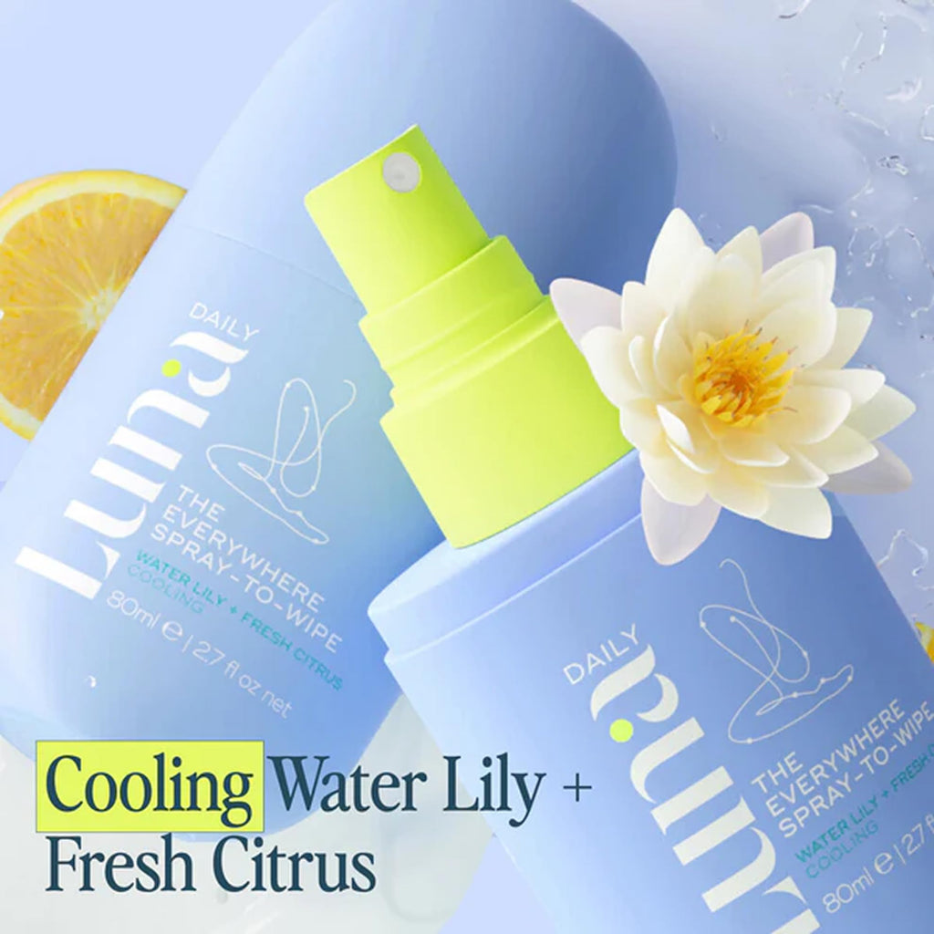 Luna Daily The Everywhere Spray-To-Wipe: Cooling Body Mist & pH-Balanced Feminine Care (80ml)