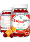 Lunakai USA Made Vitamin B12 Gummies for Adults 50+ - Non-GMO, Energy & Vitality, Orange Flavor, 60ct