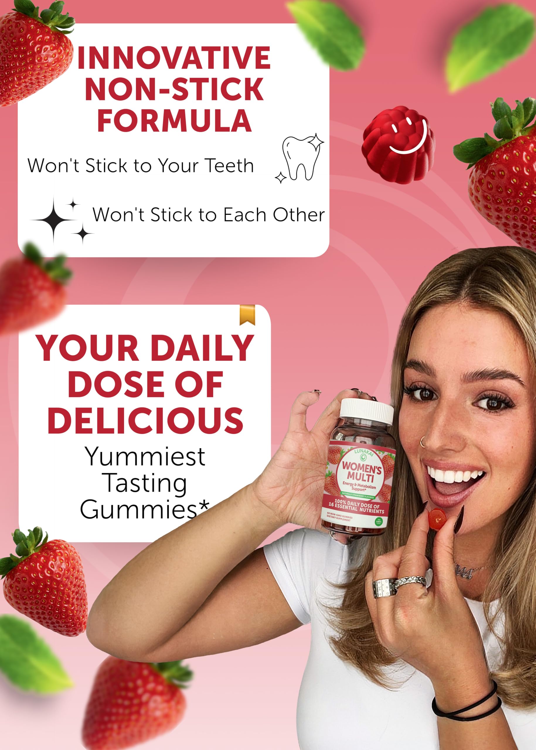 Lunakai Collagen & Women's Multivitamin Gummies Bundle – Non-GMO, 30-Day Supply