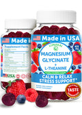 Lunakai USA Magnesium Glycinate Gummies 60ct – Calm, Sleep & Stress Relief with L-Theanine (Non-GMO, Vegan)