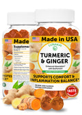 Lunakai USA Made Turmeric Gummies with Ginger & BioPerine – High Absorption, Joint & Immune Support (60ct)