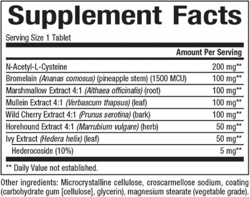 Lung, Bronchial & Sinus Health by Natural Factors – Natural Respiratory Support, Easy Breathing (45 Tablets, 45 Servings)