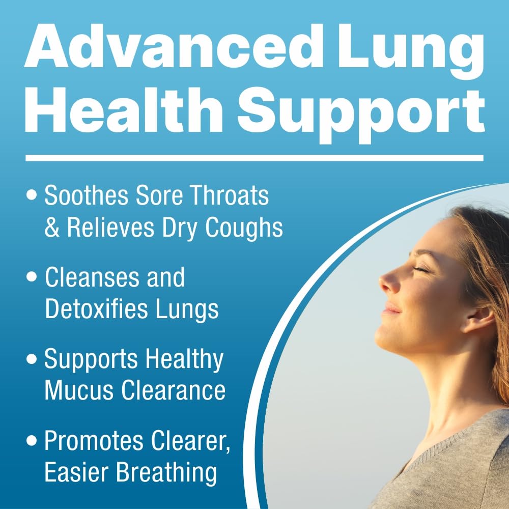 LUNG CLEAR PRO Lung Support Drops with Wild Mullein Leaf – 2 fl oz (6 Bottles)