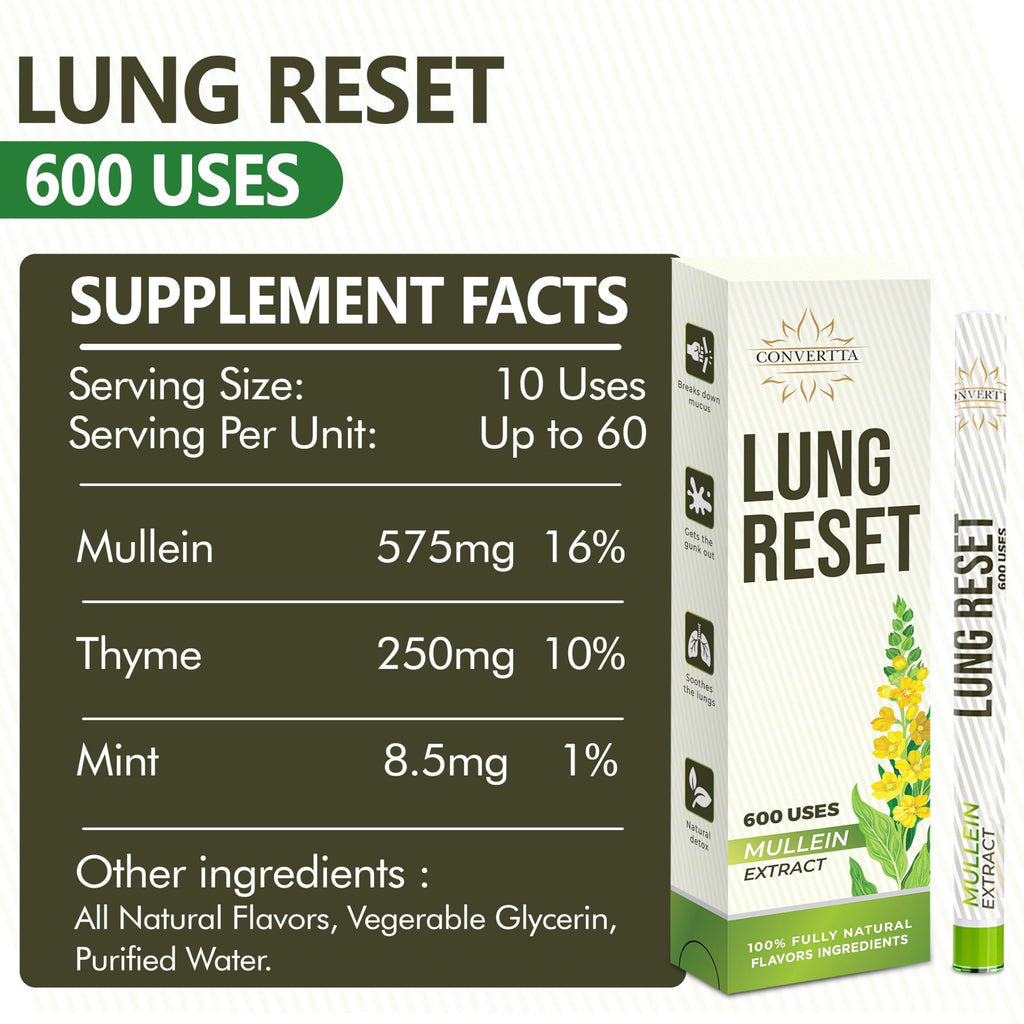 Lung Detox Mullein Diffuser Pen – Natural Lung Health & Detox