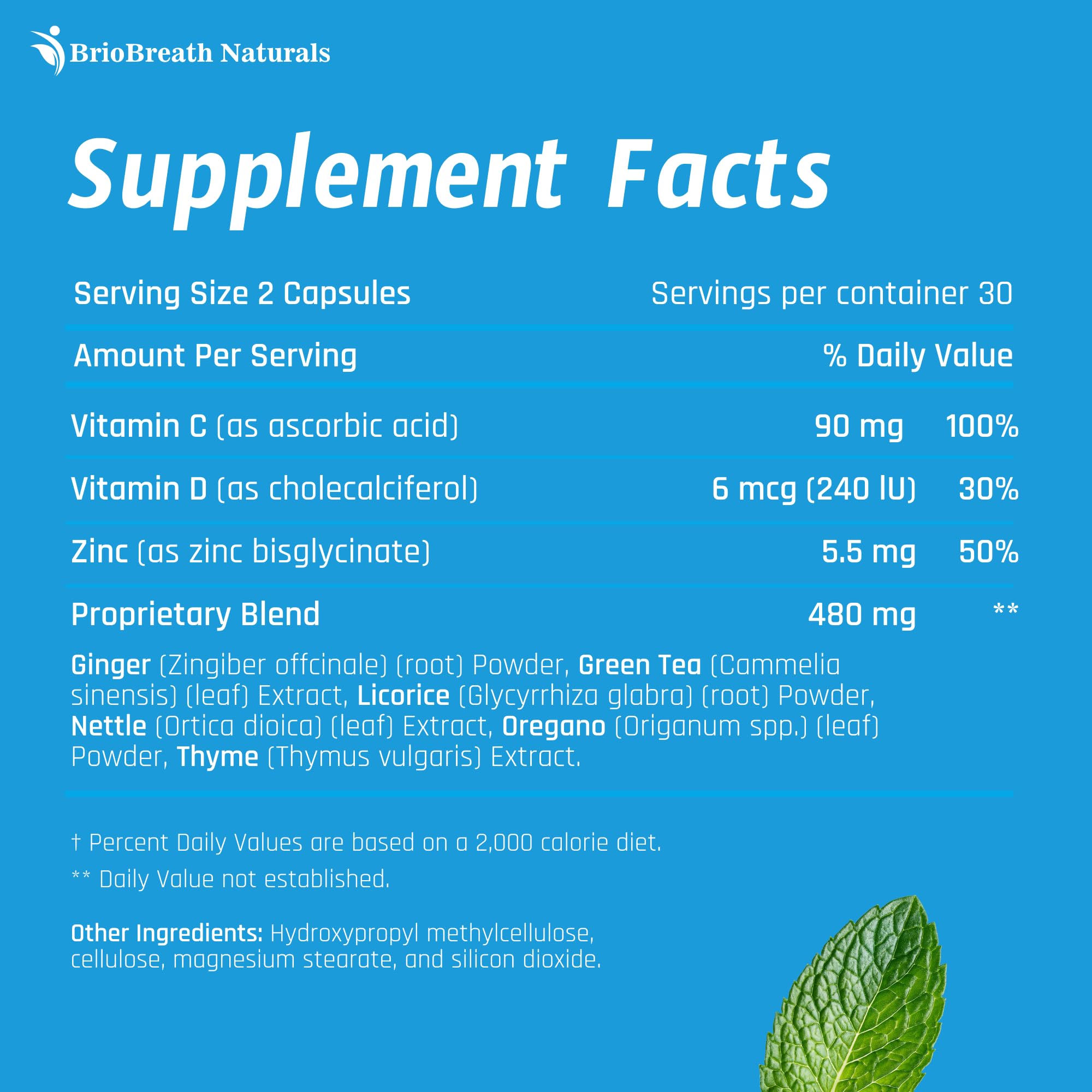 Lung Support Supplement - Natural Lung Cleanse & Detox - Made in USA - 60 Capsules | Vegan