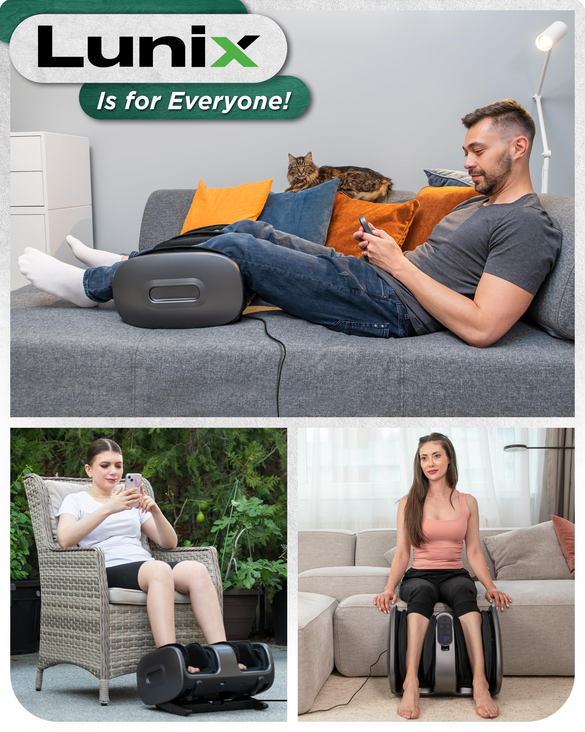 Lunix LX21 FSA Feet Massager with Remote – Shiatsu, Heat Therapy & Calf Massage