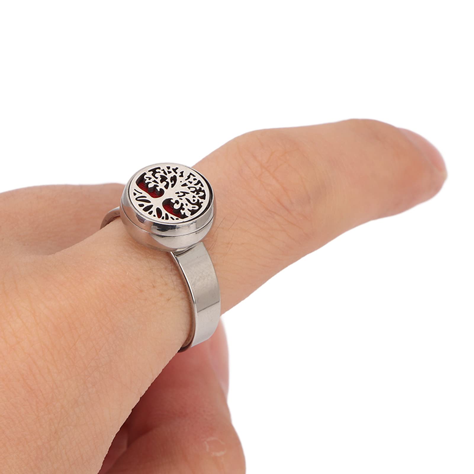 Luqeeg Aromatherapy Finger Ring | Stainless Steel Essential Oil Diffuser Ring for Women