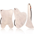 Lusomch Gua Sha Tools – 3Pcs Pink Jade Set for Face & Body