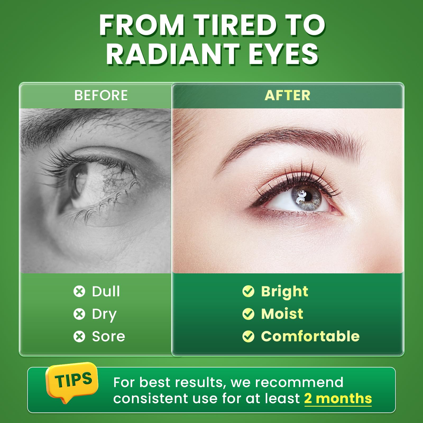 Lutein & Zeaxanthin AREDS 2 Eye Vitamins - Bilberry, Astaxanthin & Ginkgo - 60 Capsules