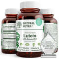 Natural Nutra Lutein & Zeaxanthin Supplement - Vision Health Support, 20 mg, 60 Capsules, Gluten Free & Soy Free