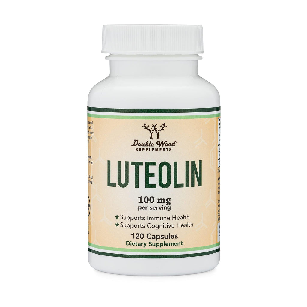 Double Wood Supplements Luteolin 100mg – 120 Capsules Gluten Free (Pack of 2)