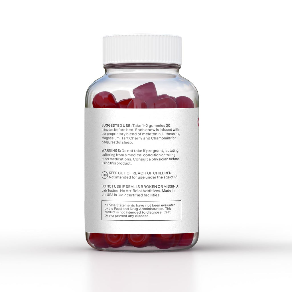 LUV health Sleep Gummies – Natural Sleep Aid with Magnesium, L-Theanine, Melatonin (30 count)