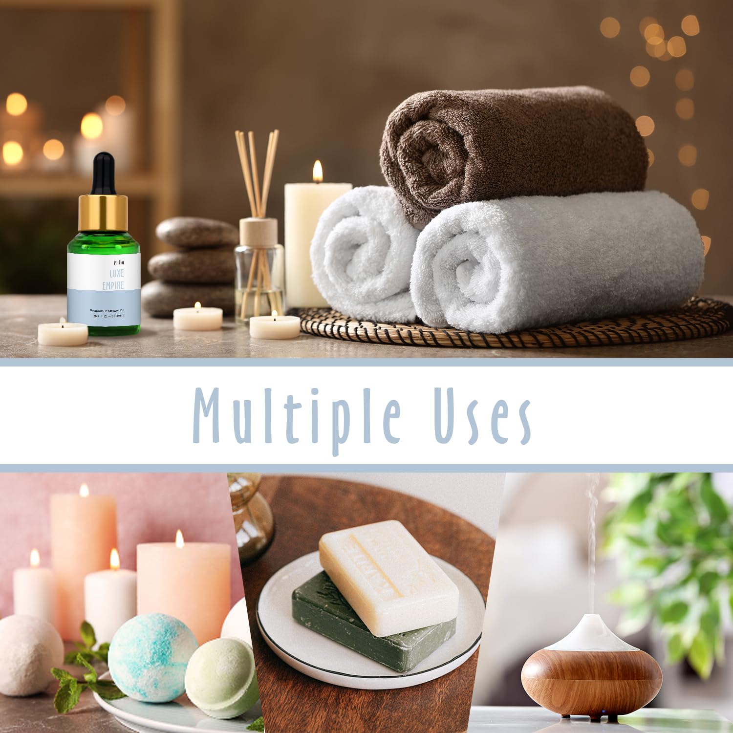 Luxe Empire Fragrance Oil – MitFlor 30ml for Diffusers, Candles, Soaps, Beard Oil