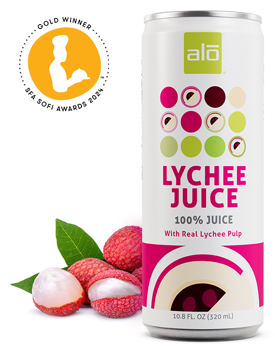 12 x ALO Lychee Juice with Pulp - 320ml