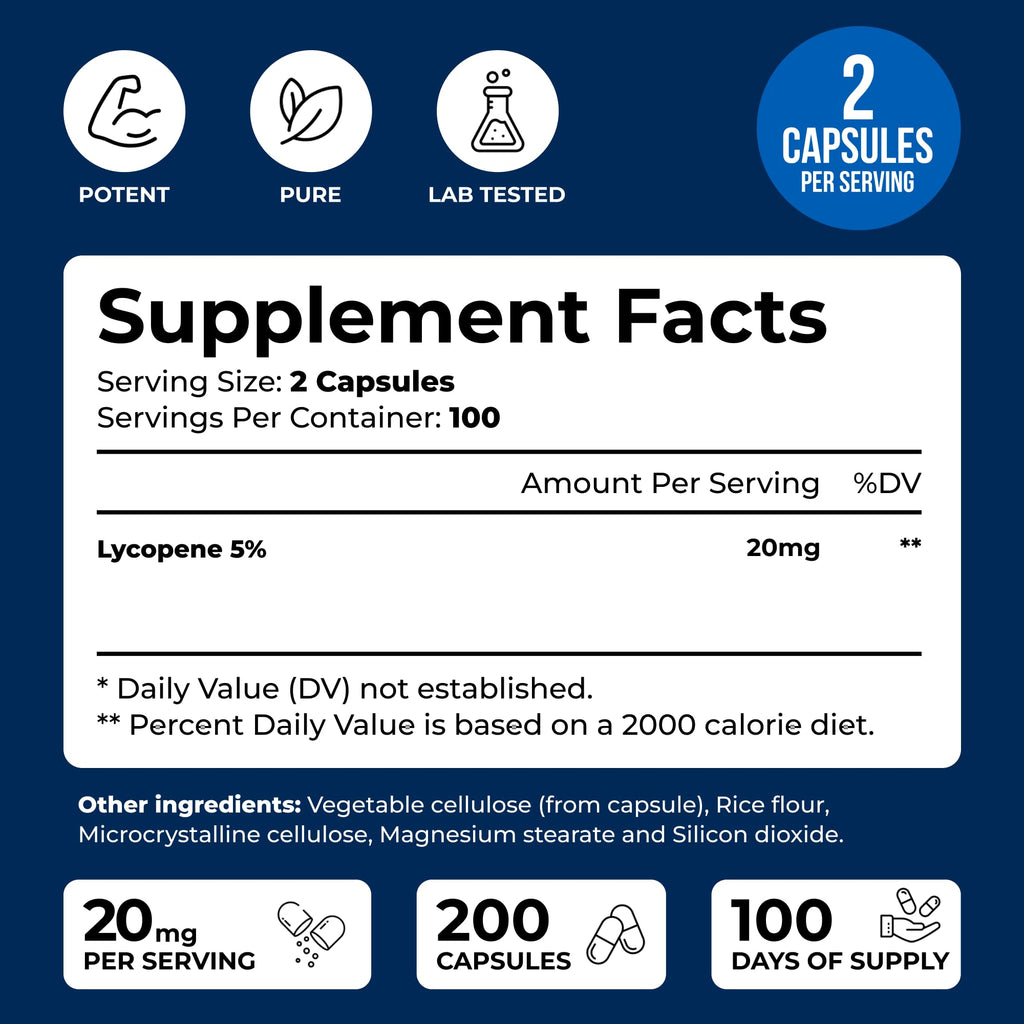 We Like Vitamins Lycopene 20mg – 200 Capsules for Men