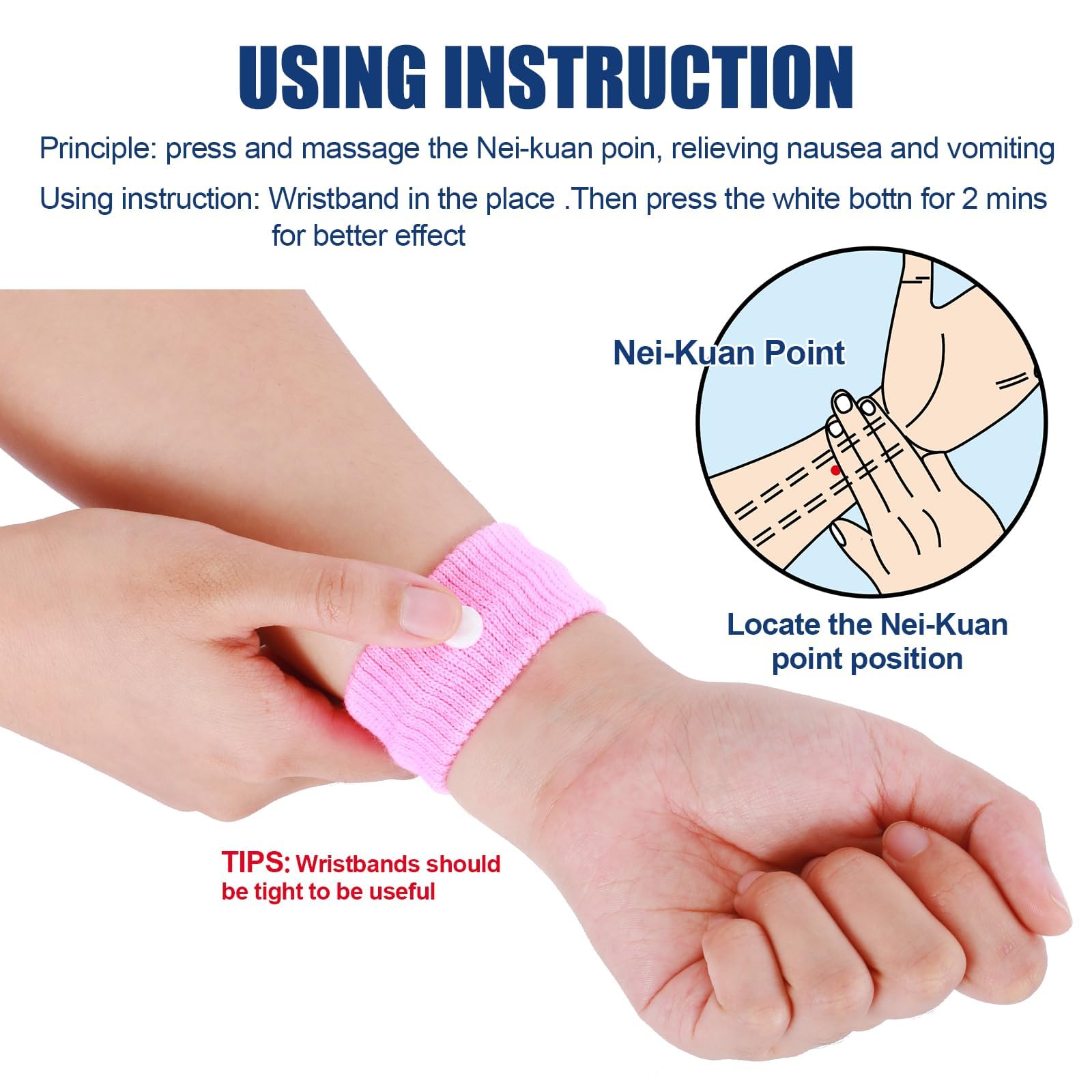 LYJEE Motion Sickness Bracelets – Nausea Relief Bands for Adults & Kids