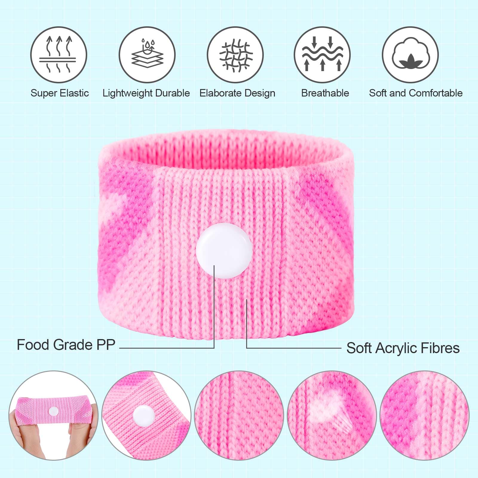 LYJEE Motion Sickness Bands for Kids | Travel Nausea Relief Wristbands for Car or Sea