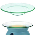 LYMGS 4.5 Inch Replacement Oil Warmer Dish – Glass Round 115mm Wax Melt Warmer Plate, 1 Pack