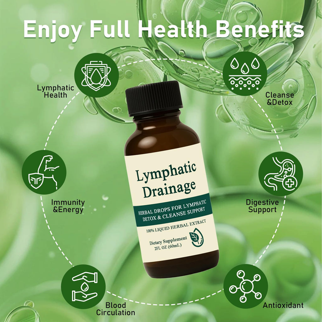 Lymphatic Drainage Drops – Immune Support, Fast-Absorbing, Vegan & Non-GMO | 2 Fl Oz