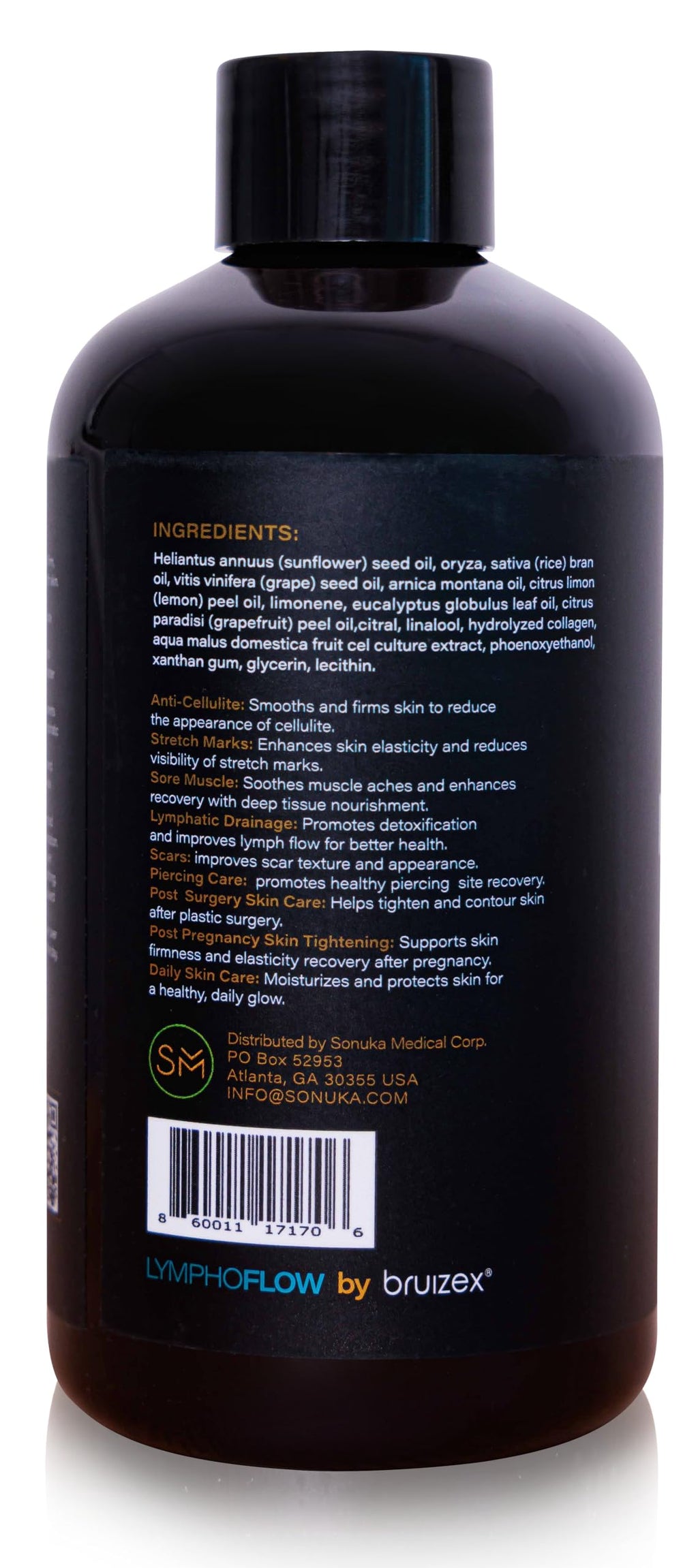 Lymphatic Drainage Massage Oil with Arnica, Collagen & Stem Cells – Post-Surgery Recovery (8.5 oz)