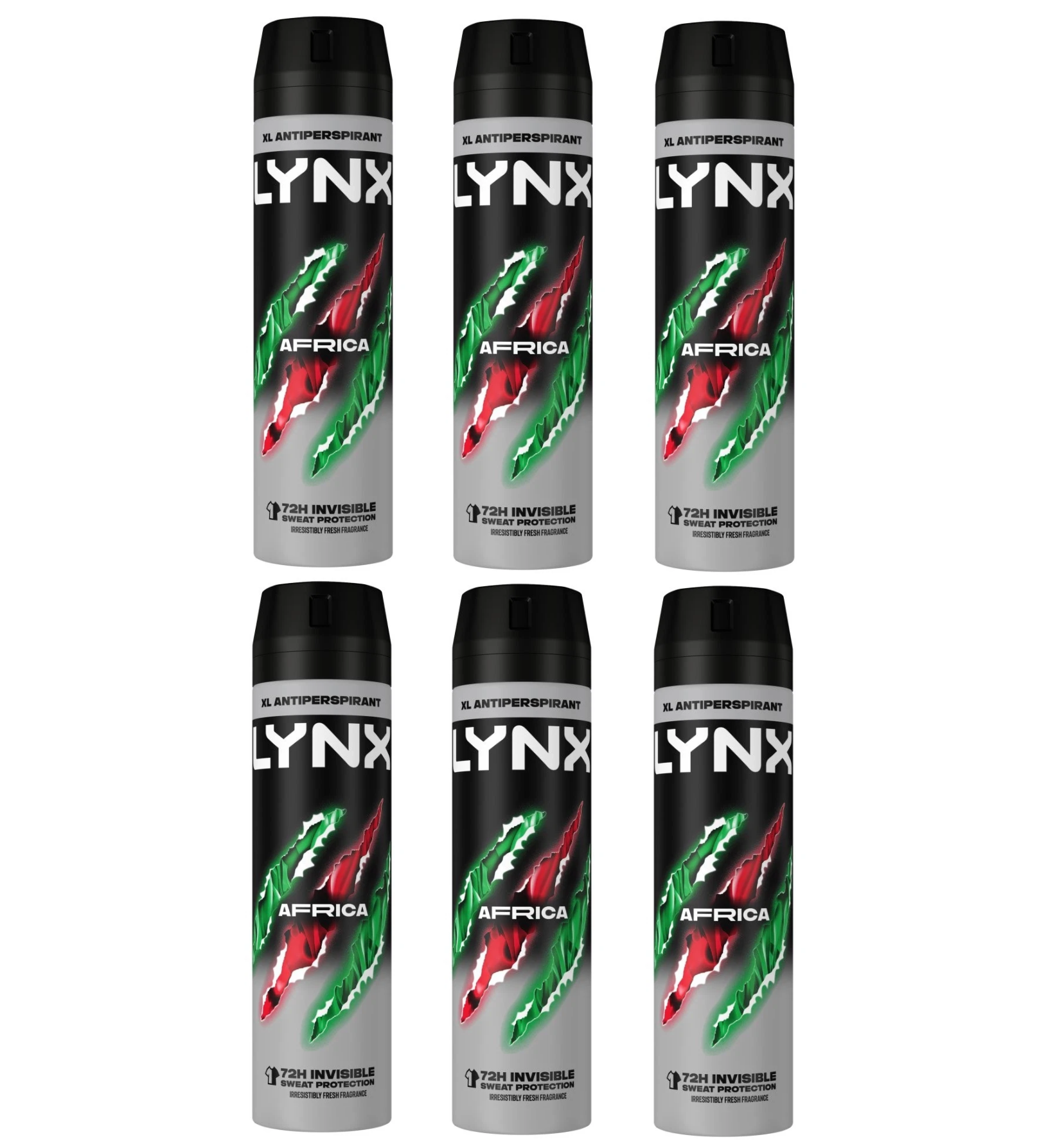 6 x Lynx Antiperspirant Deodorant Spray Xxl Africa 250 Ml