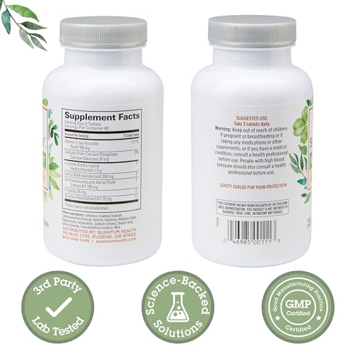 Quantum Health SuperLysine+ Advanced Formula – Immune Support (180 Tablets)