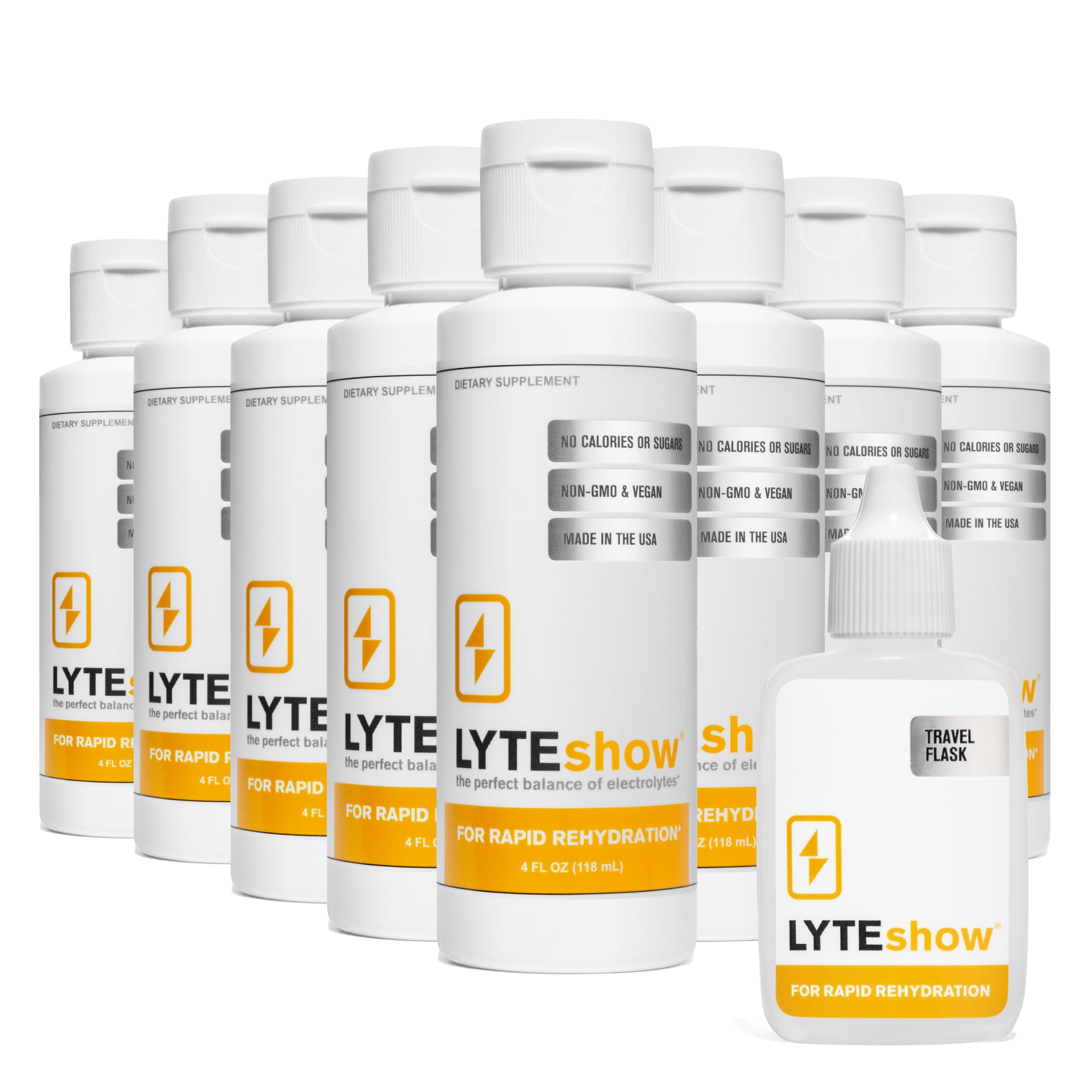 LyteLine Sugar-Free Electrolyte Hydration — 8 Bottles, 320 Servings | Keto & Vegan