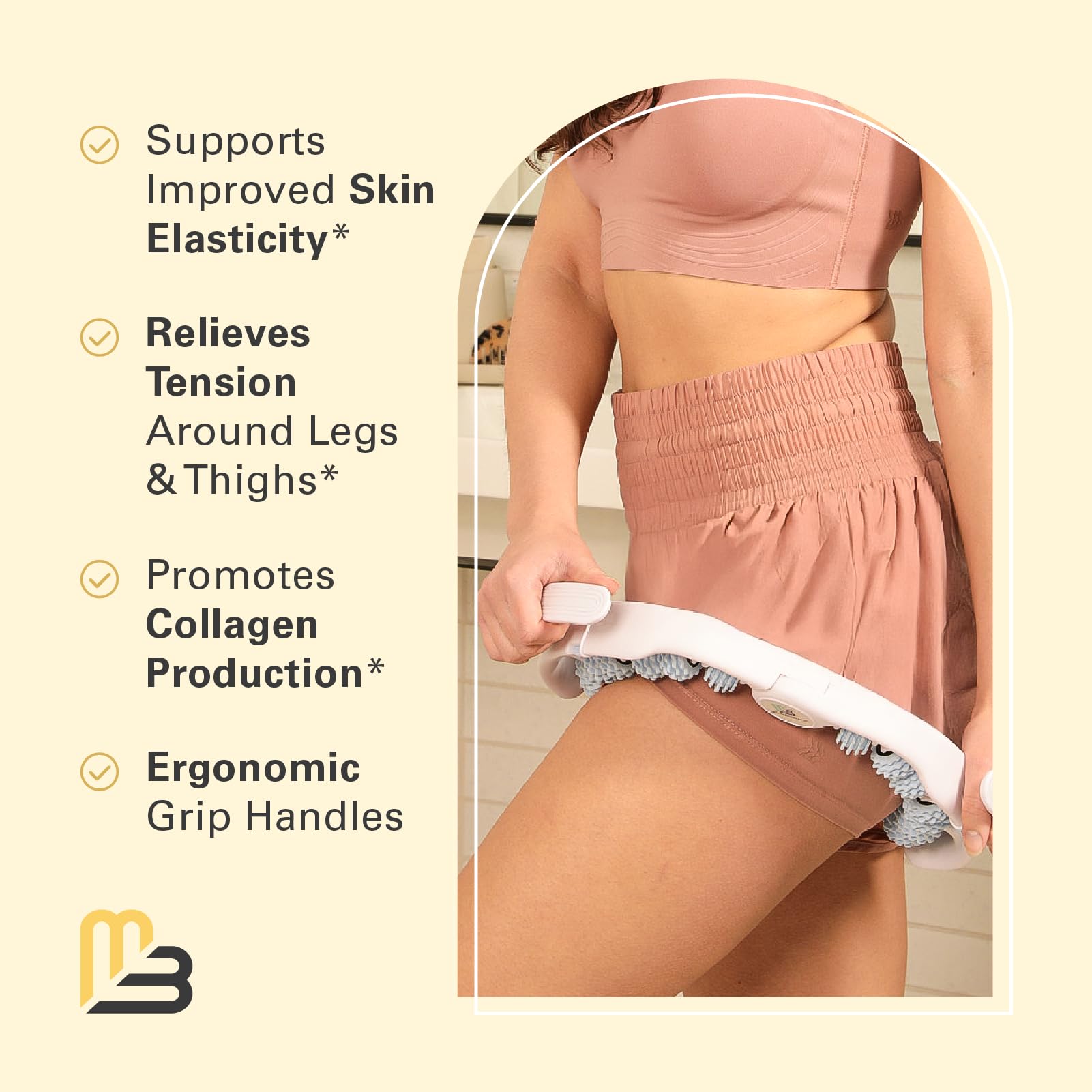 Anti Cellulite Oil & Lymphatic Drainage Massager Kit | Fascia Blaster for Contoured & Smoother Skin | 8 fl oz by M3 Naturals