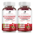 MABEFY 2 Pack Glucosamine Chondroitin Gummies – 1000mg Glucosamine, 750mg Chondroitin, MSM, Turmeric, Quercetin, Vitamin E – Joint Health Raspberry