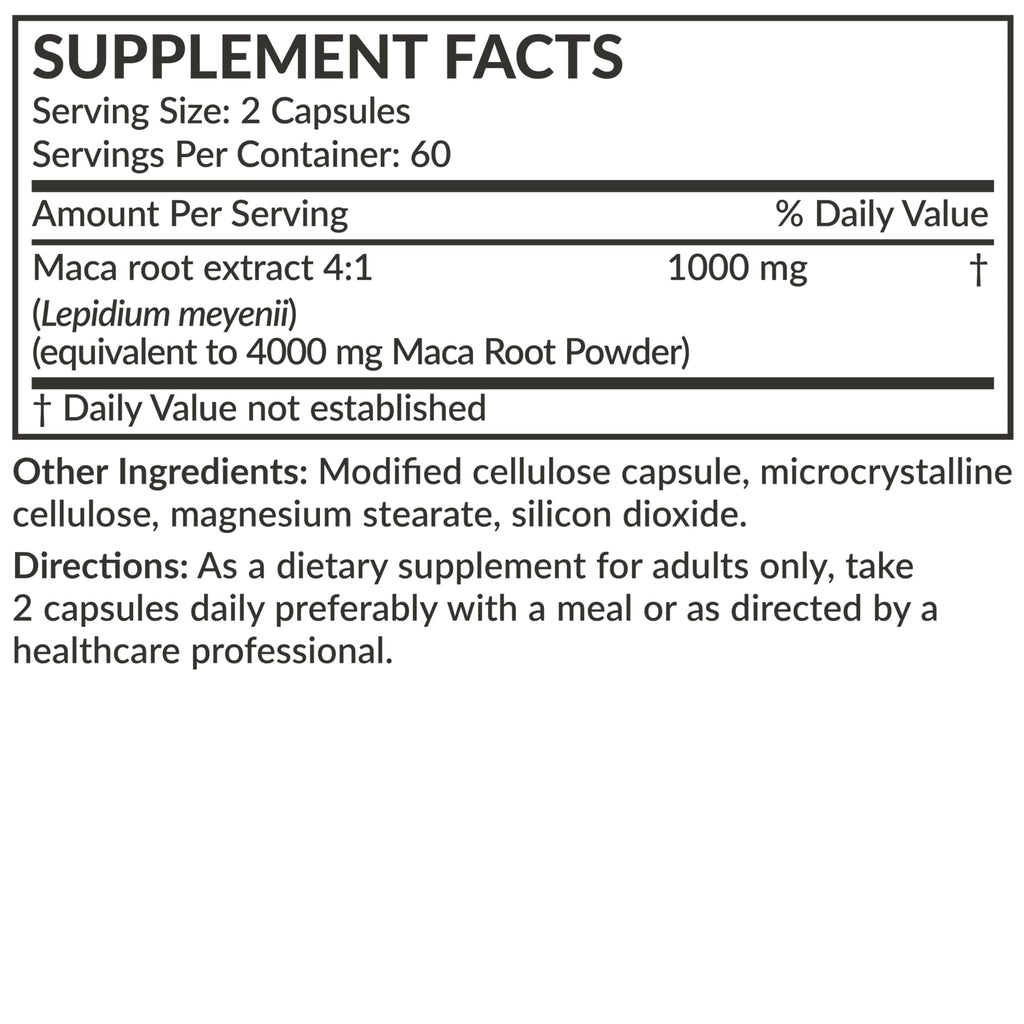 Futurebiotics Maca Root Extra Strength – Energy, Stamina & Reproductive Health | Non-GMO, 120 Veg Capsules