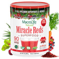 MacroLife Naturals Miracle Reds Superfood Powder – 19 Fruits, Probiotics & Antioxidants (30 oz)
