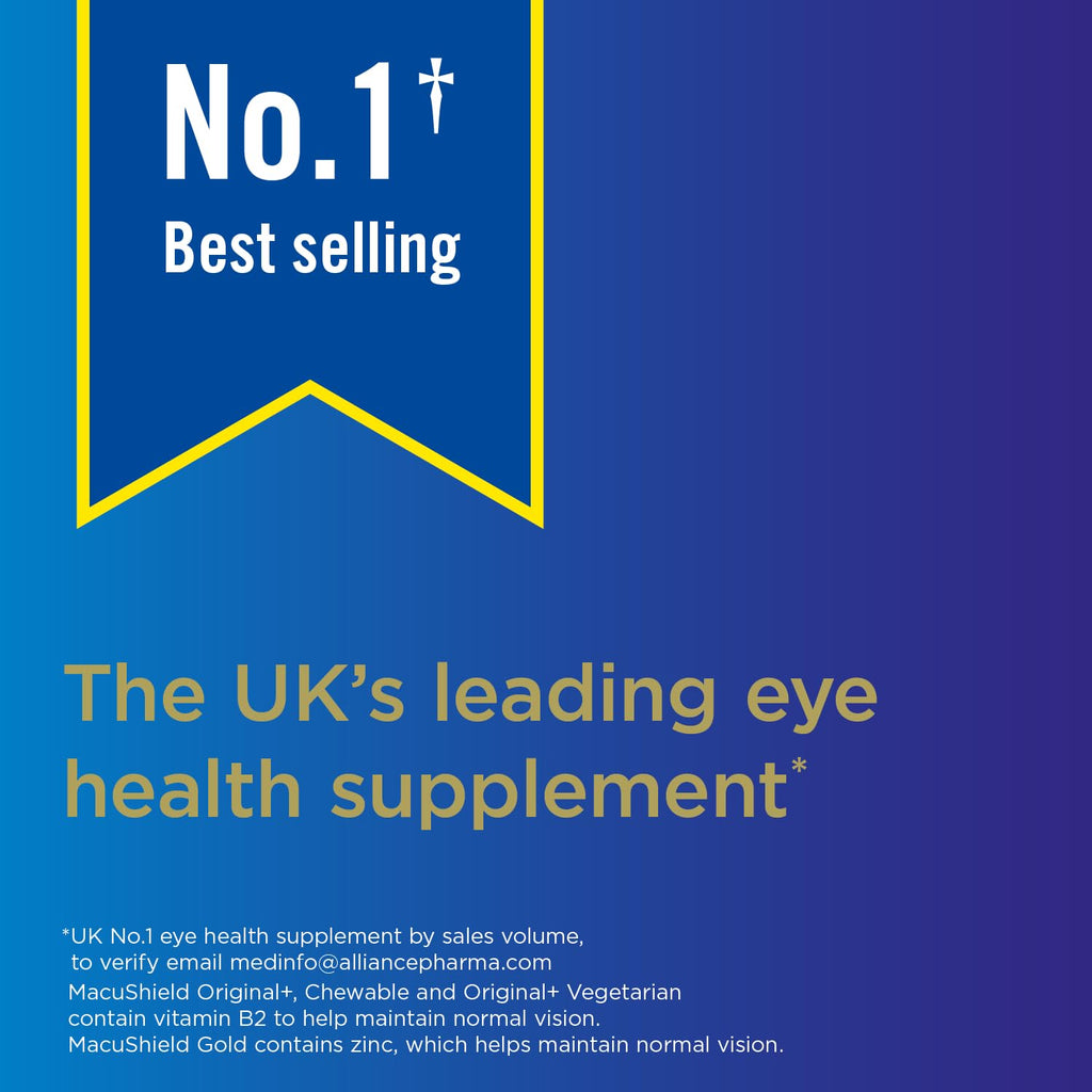 Macu Shield Gold 90 Capsules | Eye Health Supplement with Lutein, Zeaxanthin & Meso-zeaxanthin