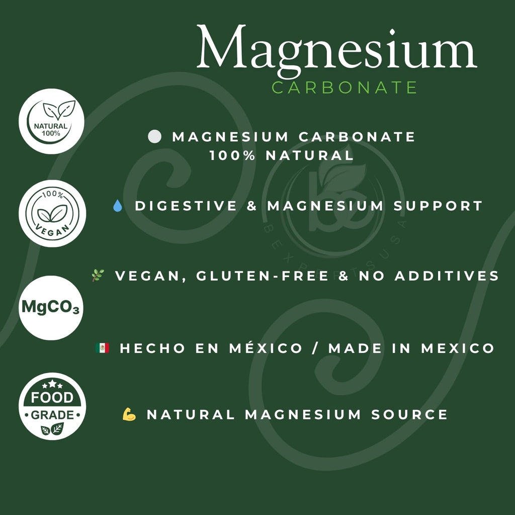 Magnesium Carbonate – 7g x 4 Cubes Pack – Pure Magnesium Carbonate – Food Grade – Non-GMO, Gluten-Free, Vegan – Made in Mexico
