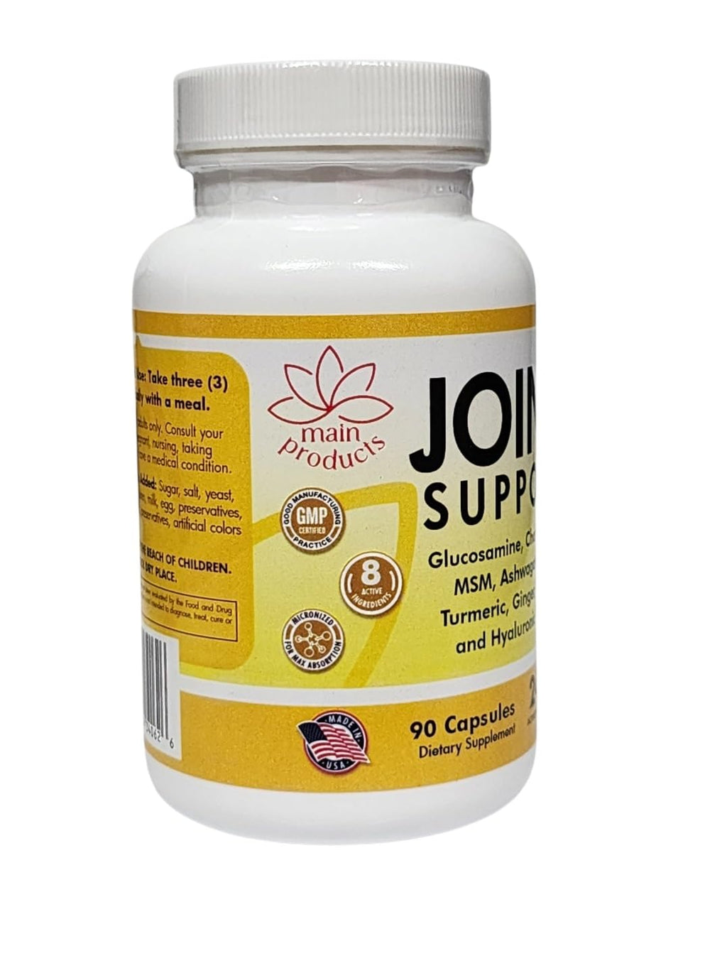 Joint Support 2430mg – Glucosamine, Chondroitin, MSM, Hyaluronic Acid (90 Capsules)
