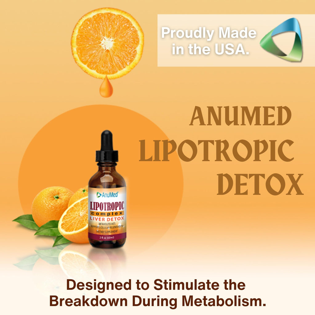 Anumed Lipotropic Drops 2oz – Folic Acid, B12, B6 | Non-GMO, Gluten Free, USA Made